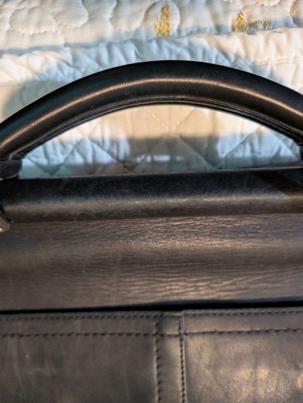 Classic Black Coach F0869-70098 Leather Unisex Briefcase Bag - Picture 12 of 16